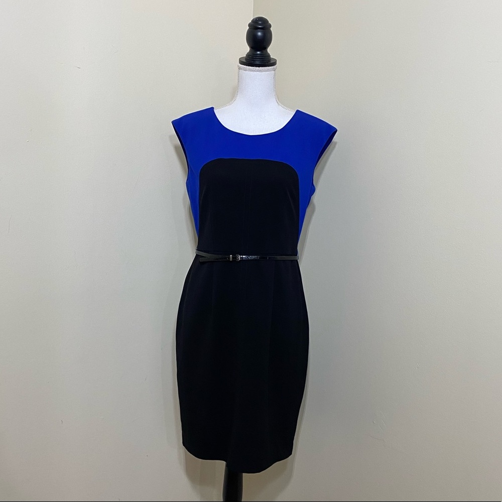 Calvin Klein || Woman’s sleeveless color block Dress size 6